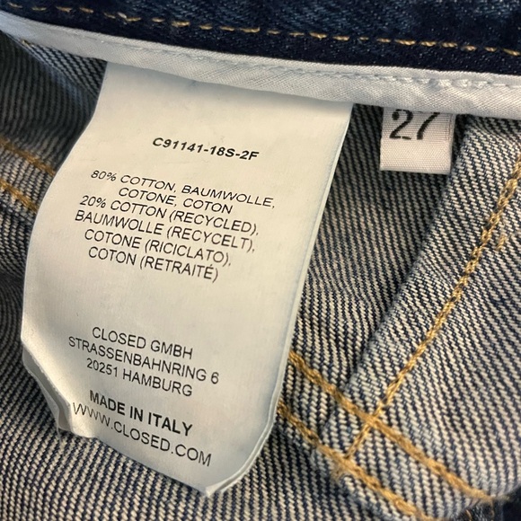 NWT CLOSED Relaxed Jeans - Reversed X size 27
$395 
Made in Italy - Picture 14 of 16